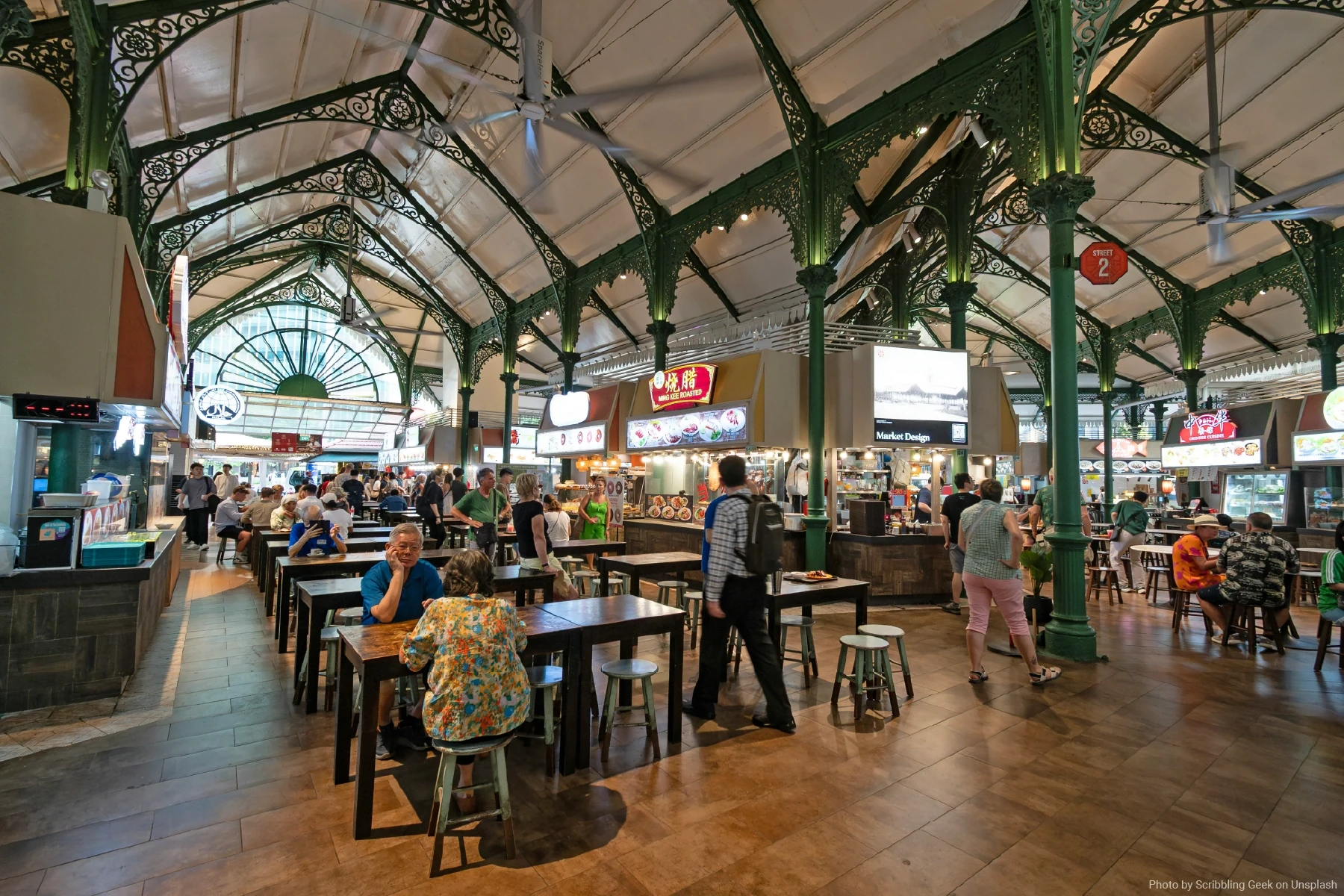 Lau Pa Sat Hawker Centre in Singapore